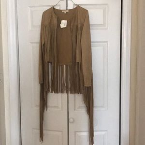 Tan Fringe Jacket